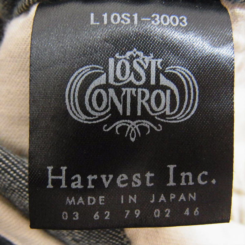 LOST CONTROL ロストコントロール L10S1-3003 コットン ピンストライプ フライボタン ストレート パンツ グレー系 2【中古】