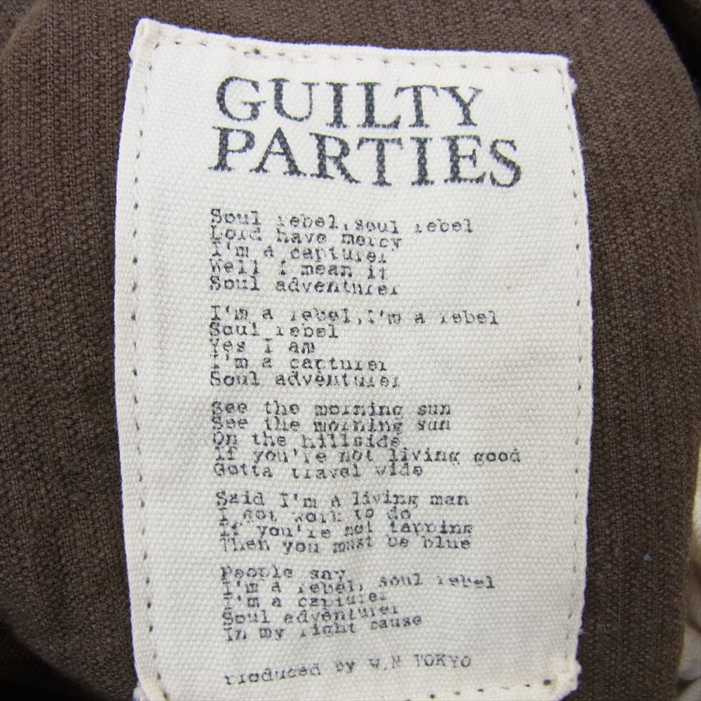 WACKO MARIA ワコマリア 09AW-PNT-03 GUILTY PARTIES ギルティーパーティーズ 5P バック刺繍 コーデュロイ ストレート パンツ ブラウン系 M【中古】