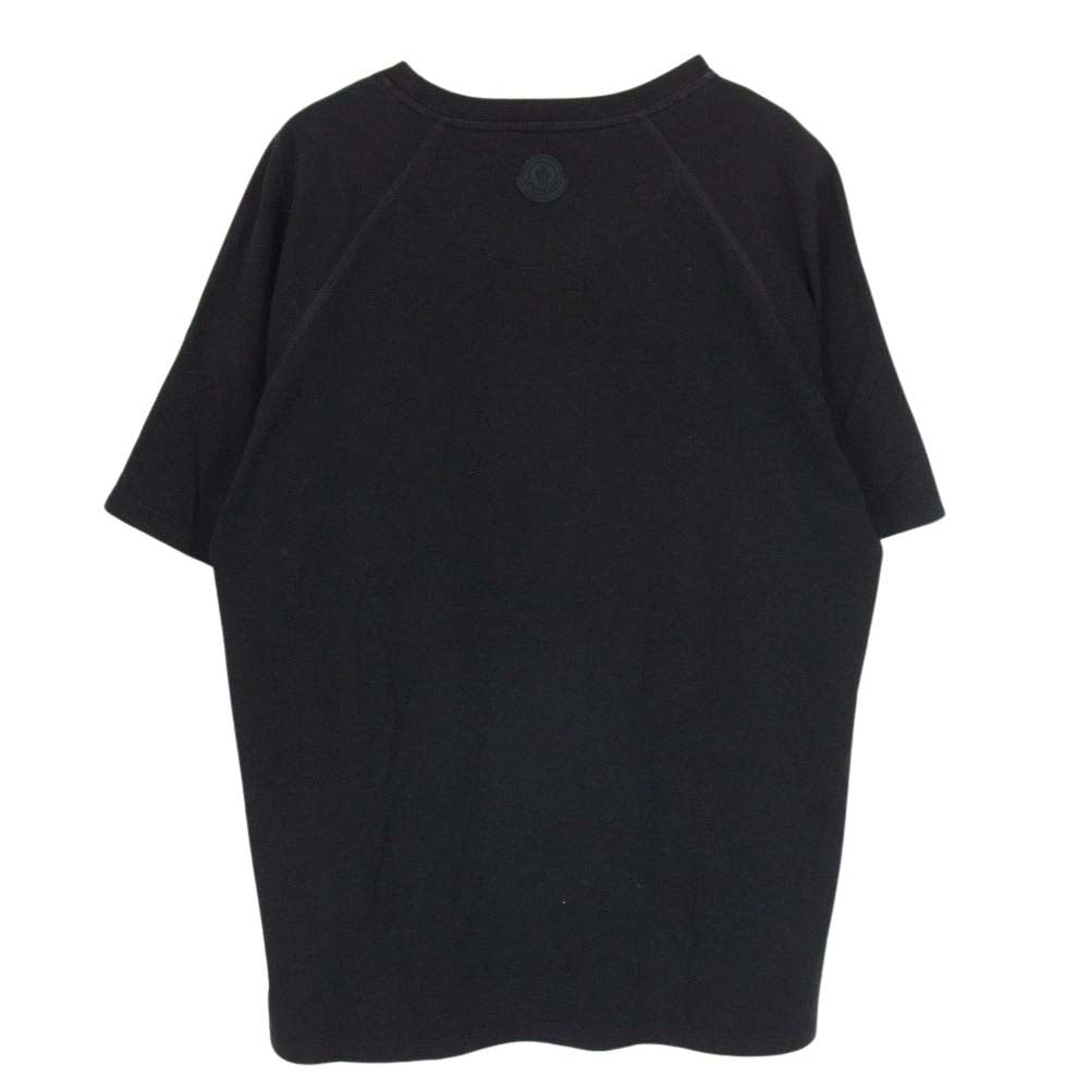 MONCLER モンクレール G10918C7C510 MAGLIA T-SHIRT ビッグロゴ プリント 半袖 Tシャツ  ブラック系 L【中古】