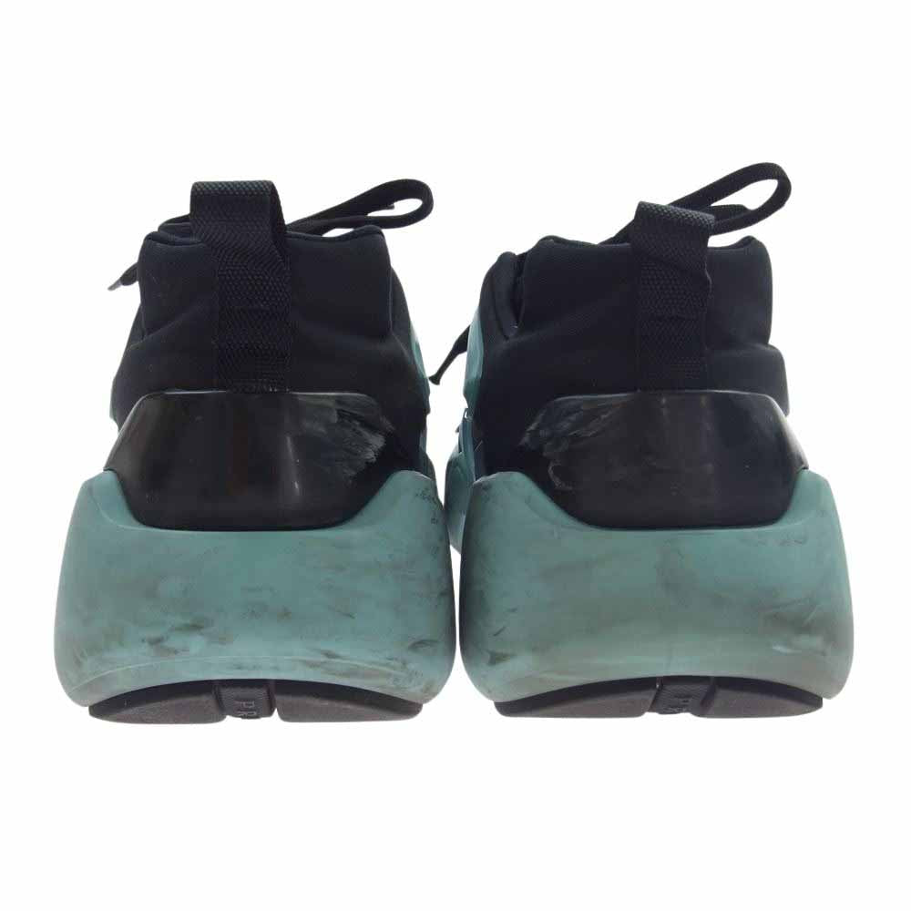 PRADA プラダ 2EG314 Techno Stretch Fabric Sneaker テクノストレッチファブリック ローカット スニーカー ライトブルー系 ブラック系 8【中古】