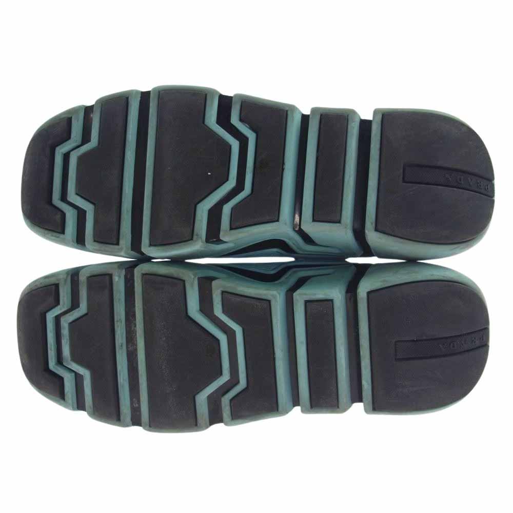 PRADA プラダ 2EG314 Techno Stretch Fabric Sneaker テクノストレッチファブリック ローカット スニーカー ライトブルー系 ブラック系 8【中古】