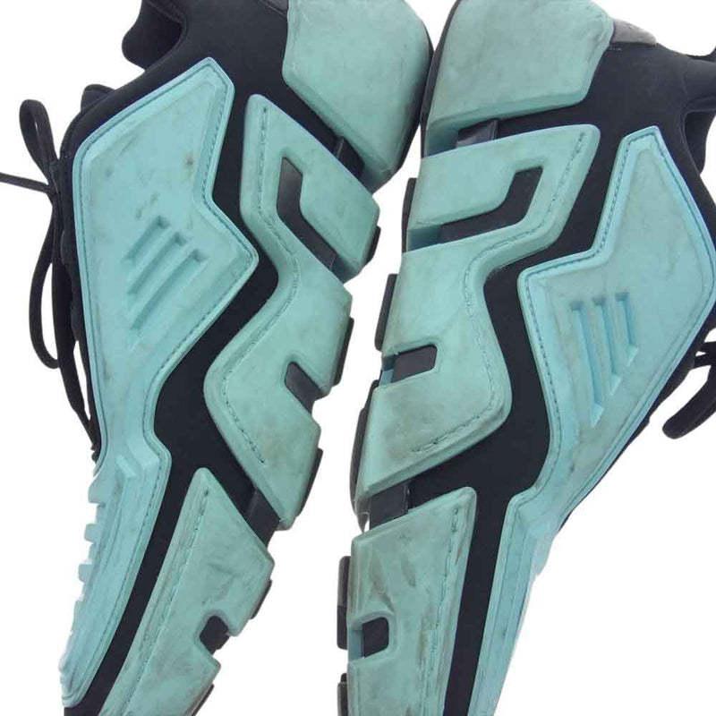 PRADA プラダ 2EG314 Techno Stretch Fabric Sneaker テクノストレッチファブリック ローカット スニーカー ライトブルー系 ブラック系 8【中古】