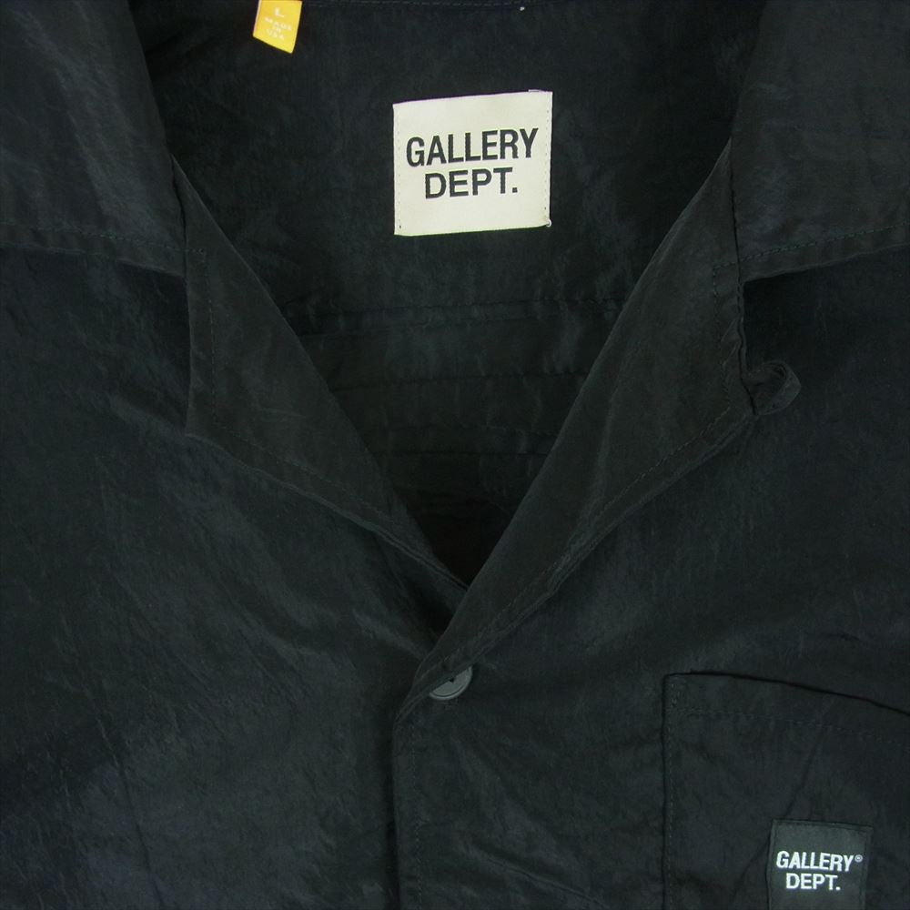 ギャラリーデプト GD Parker Shirt パーカー 半袖 シャツ アメリカ製 ブラック系 L【中古】