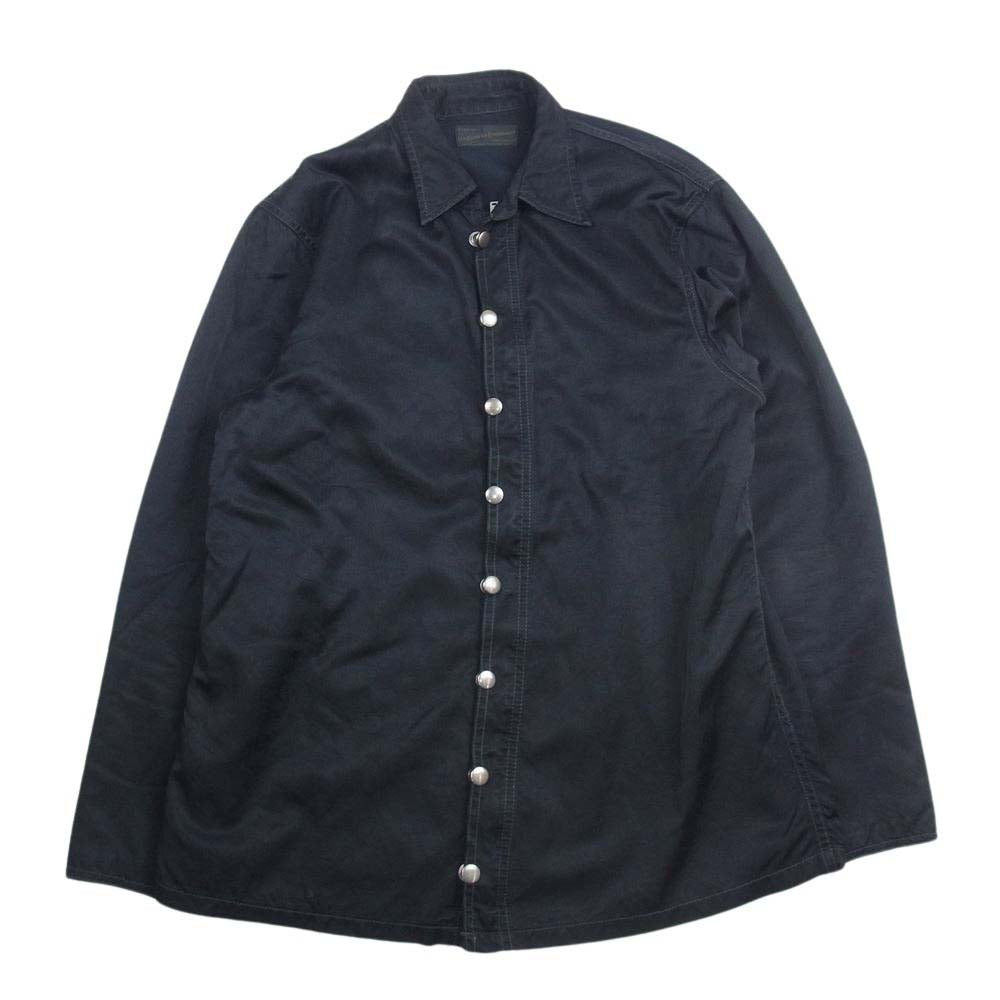FAR EATERN ENTHUSIAST ファーイースタンエンスージアスト FE1702-JK03 日本製 CMM SATIN JACKET サテン シャツ ジャケット ブラック系 L【中古】