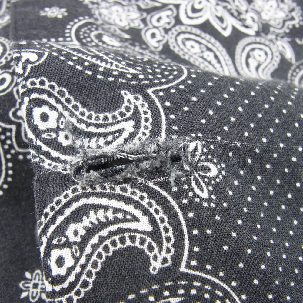 LOST CONTROL ロストコントロール LAM-S9-13 バンダナ柄 長袖 シャツ ブラック系 3【中古】