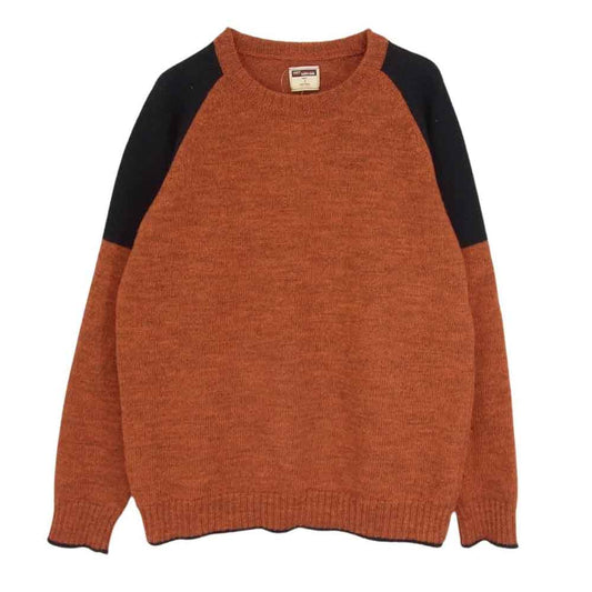 LOST CONTROL ロストコントロール L21A2-7021 Raglan Crew Neck Knit ラグラン クルー ネック ニット オレンジ系 S【中古】