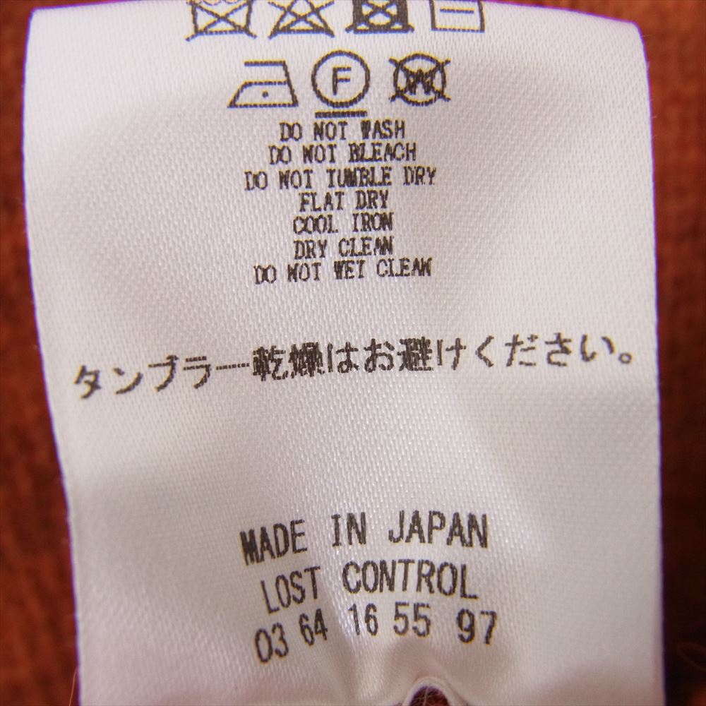 LOST CONTROL ロストコントロール L21A2-7021 Raglan Crew Neck Knit ラグラン クルー ネック ニット オレンジ系 S【中古】