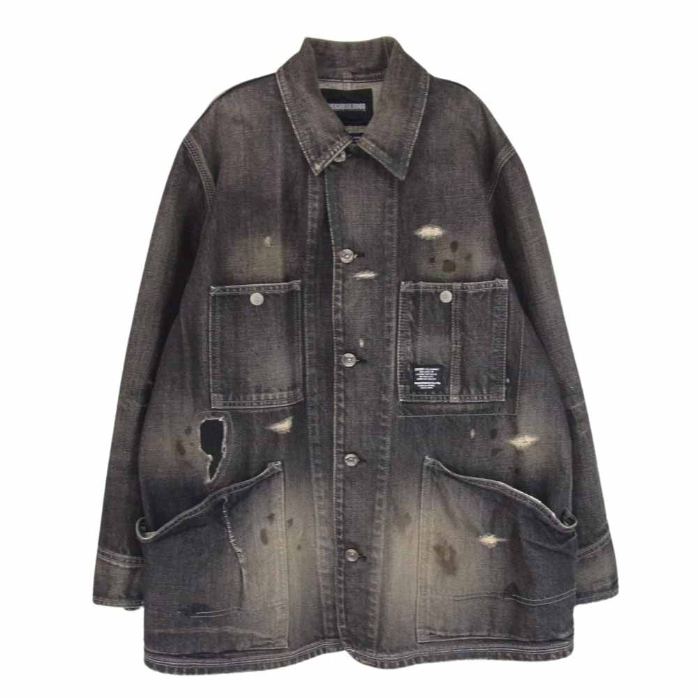 NEIGHBORHOOD ネイバーフッド DCNH-JK-02 サベージ デニム カバーオール ジャケット ブラック系 S【中古】