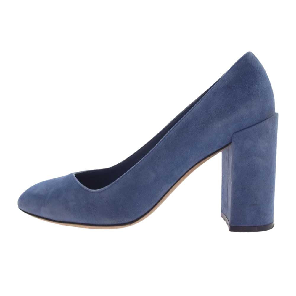 Salvatore Ferragamo サルヴァトーレフェラガモ 80238 スエード パンプス ブルー系 7C【中古】
