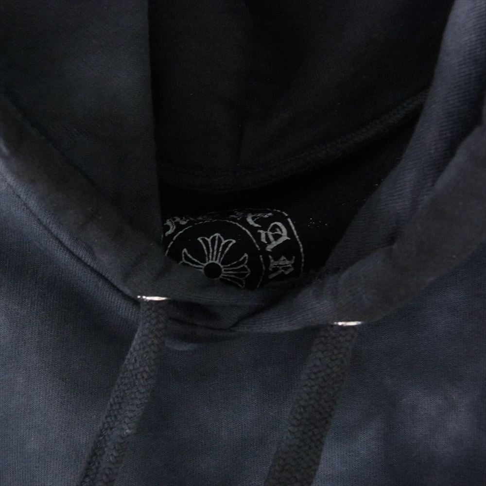 CHROME HEARTS クロムハーツ（原本無） Horseshoe Hoodie タイダイ スウェット プルオーバー パーカー ブラック系 L【美品】【中古】