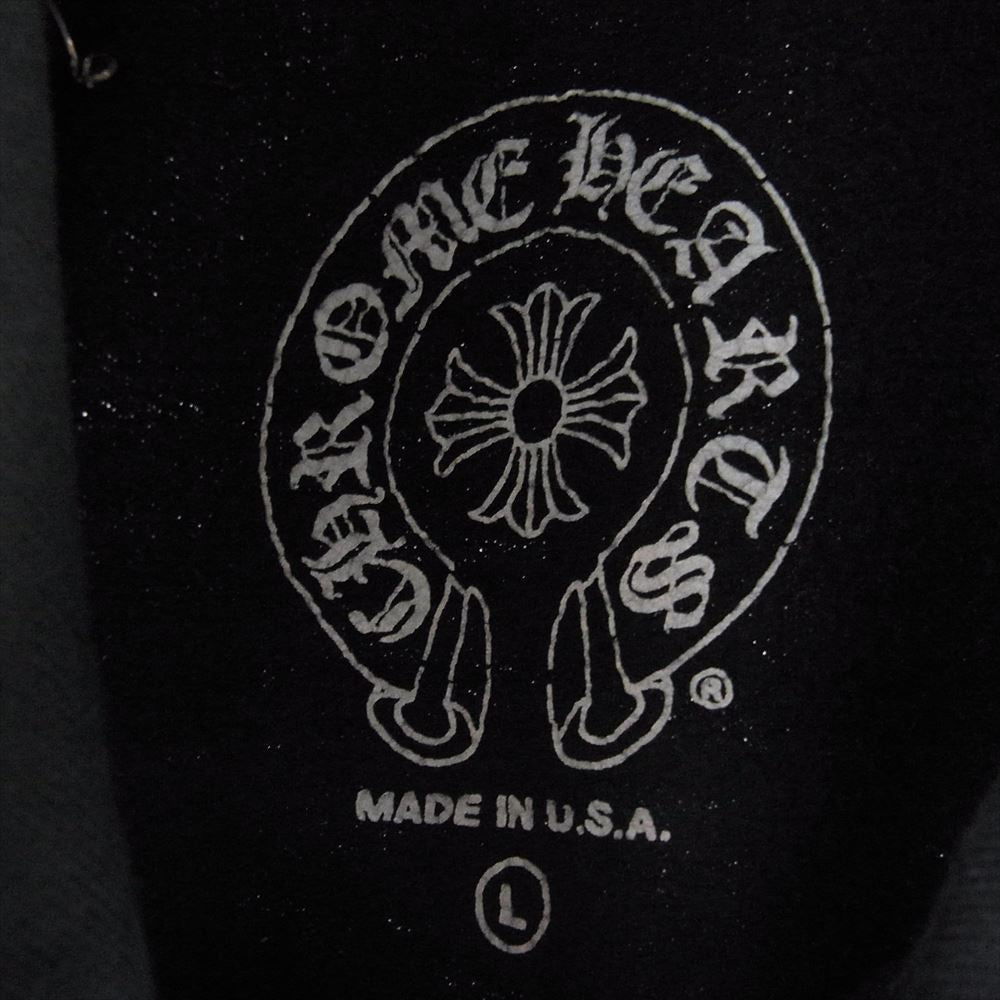 CHROME HEARTS クロムハーツ（原本無） Horseshoe Hoodie タイダイ スウェット プルオーバー パーカー ブラック系 L【美品】【中古】