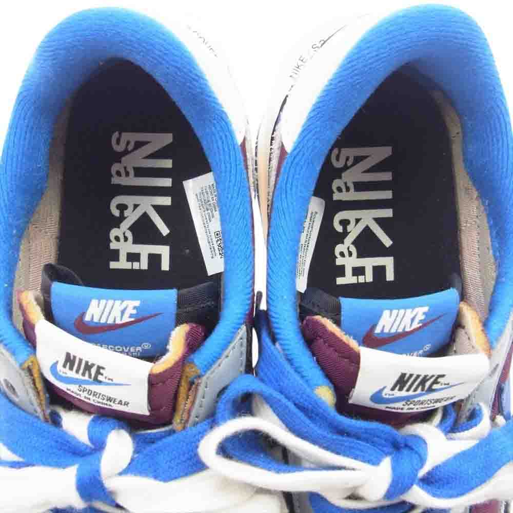 NIKE ナイキ DJ4877-600 × UNDERCOVER × sacai LD Waffle Night Maroon/Pale Ivory-Ground Grey-Team Royal アンダーカバー  サカイ エルディーワッフル スニーカー グレー系 マルチカラー系 あずき色系 26.5cm【中古】