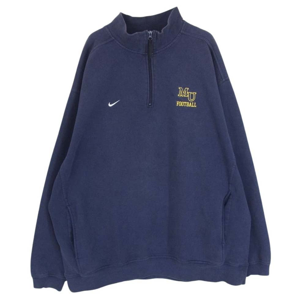 NIKE ナイキ 125375-43V HALF ZIP SWEAT ハーフジップ スウェット ネイビー系 XXL【中古】