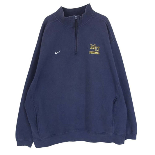 NIKE ナイキ 125375-43V HALF ZIP SWEAT ハーフジップ スウェット ネイビー系 XXL【中古】