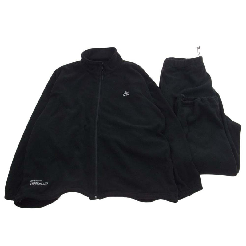 フレッシュサービス 23AW FSW-23-ST 261 ReFresh!Service. FLEECE TRACK SUIT フリース トラック セットアップ ジャケット パンツ ブラック系 L【中古】