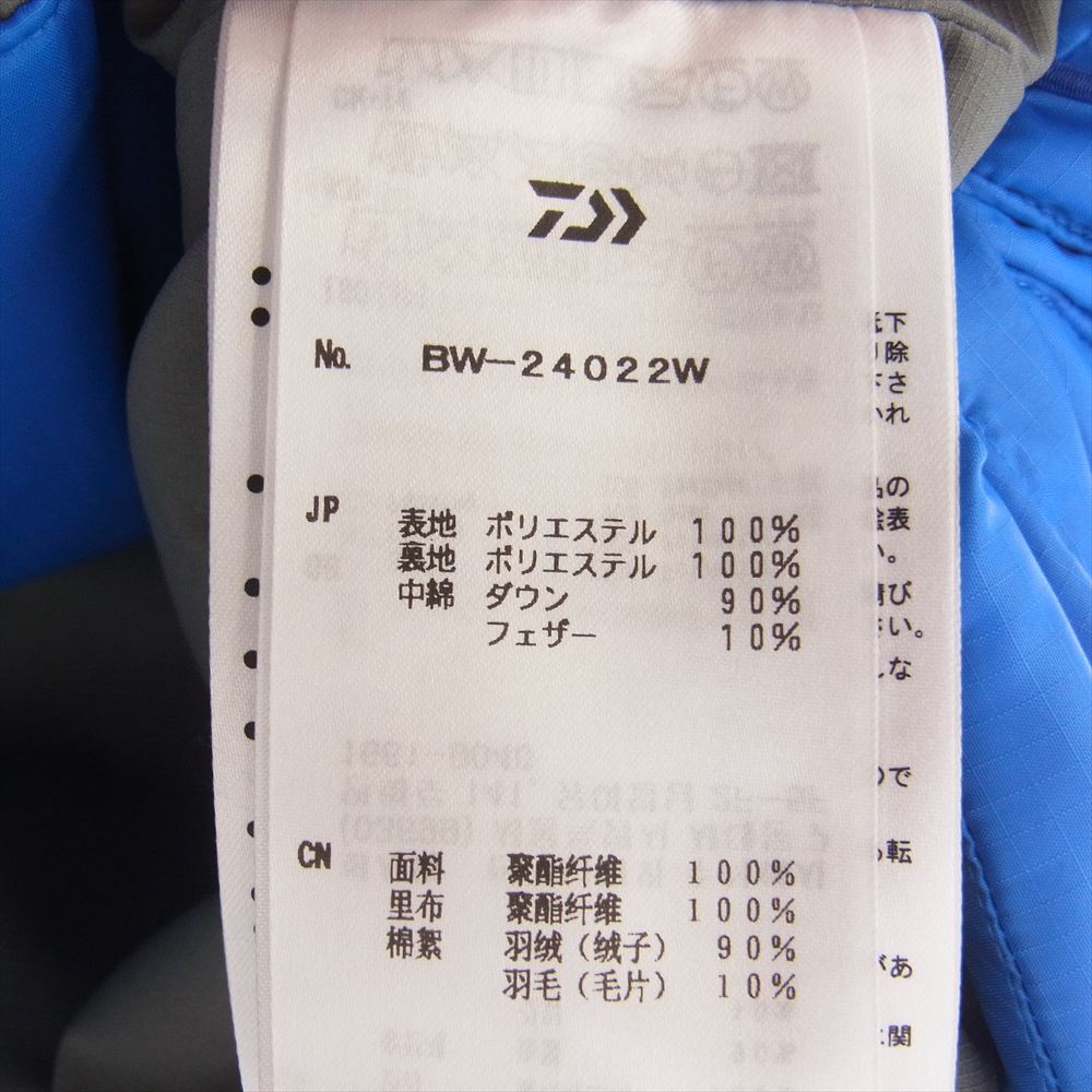 ダイワピアサーティーナイン BW-24022W TECH BACK PACKER DOWN VEST バックパッカー ダウン ベスト ブルー系 L【中古】