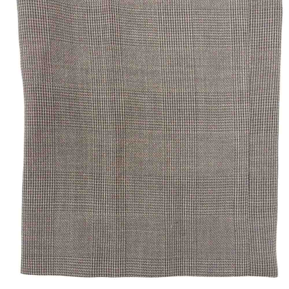 MAX MARA マックスマーラ チェック 柄 センタープレス ワイドパンツ グレー系 40【中古】