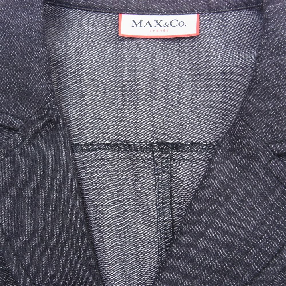 MAX&CO マックスアンドコー デニム 3B ジャケット スラックス セットアップ スーツ グレー系 38/40【中古】