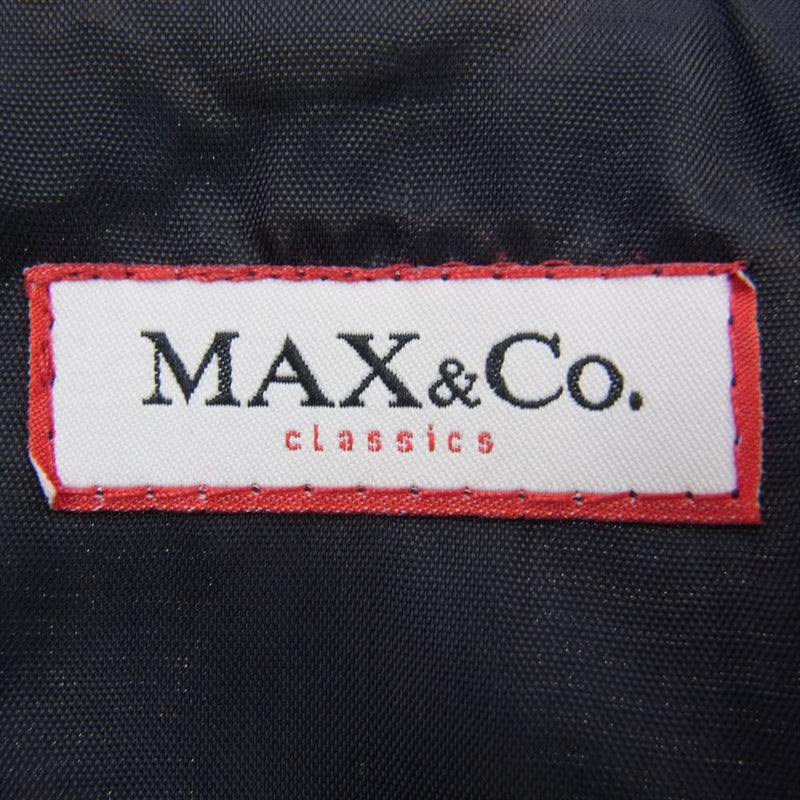 MAX&CO マックスアンドコー D-TK367 イタリア製 リネン 半袖 ジャケット スラックス セットアップ スーツ ネイビー系 JP:38/40【中古】