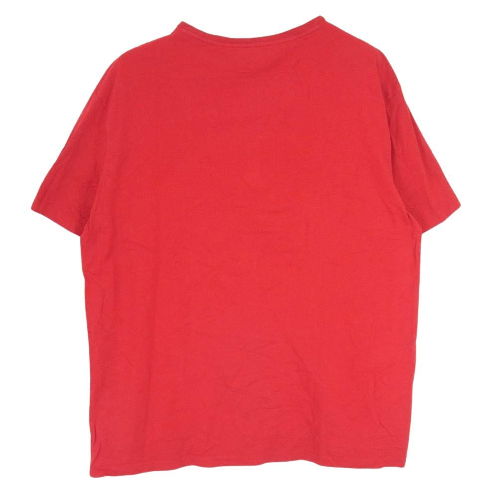 POLO RALPH LAUREN ポロ・ラルフローレン ワッペン POLO ロゴ 半袖 TEE Tシャツ レッド系 L【中古】