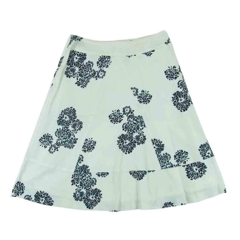 MAX MARA マックスマーラ MAX&Co. 花柄 スカート ホワイト系 ブラック系 38【中古】