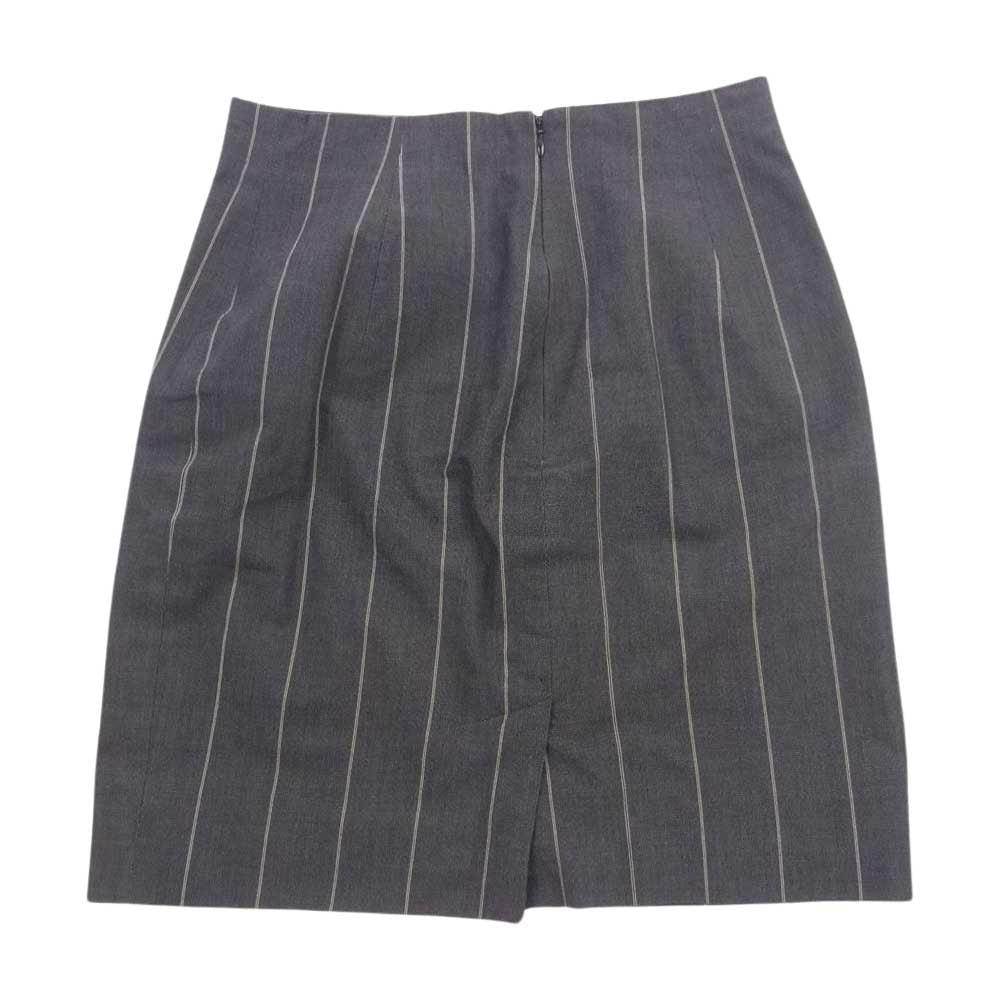 GIANFRANCO FERRE ジャンフランコ・フェレ ジャケット スカート セットアップ ストライプ ブラウン系 I:40/42【中古】