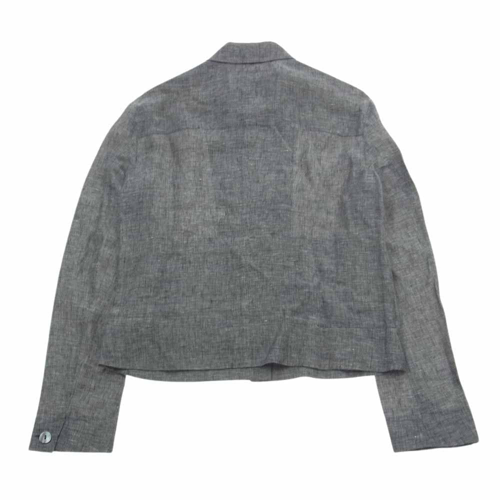 MAX MARA マックスマーラ 銀タグ ジャケット ロングスカート リネン混 セットアップ グレー系 42【中古】