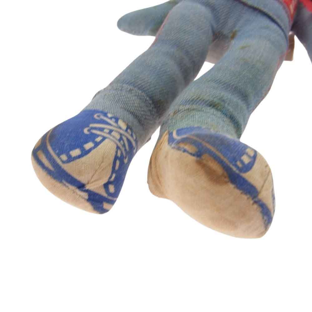 Levi's リーバイス vintage 70s Denim Rag Doll ニッカーボッカー社 ヴィンテージ デニム ラグ ドール ギンガム ぬいぐるみ Sサイズ相当 ライトブルー系【中古】