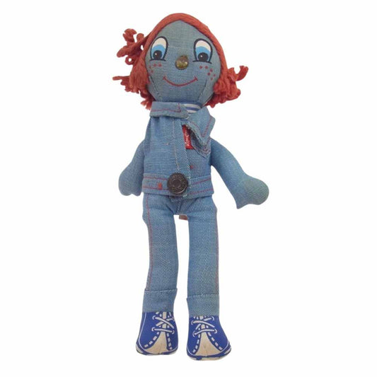 Levi's リーバイス vintage 70s Denim Rag Doll ニッカーボッカー社 ヴィンテージ デニム ラグ ドール BIG E ぬいぐるみ Sサイズ相当 ライトブルー系【中古】