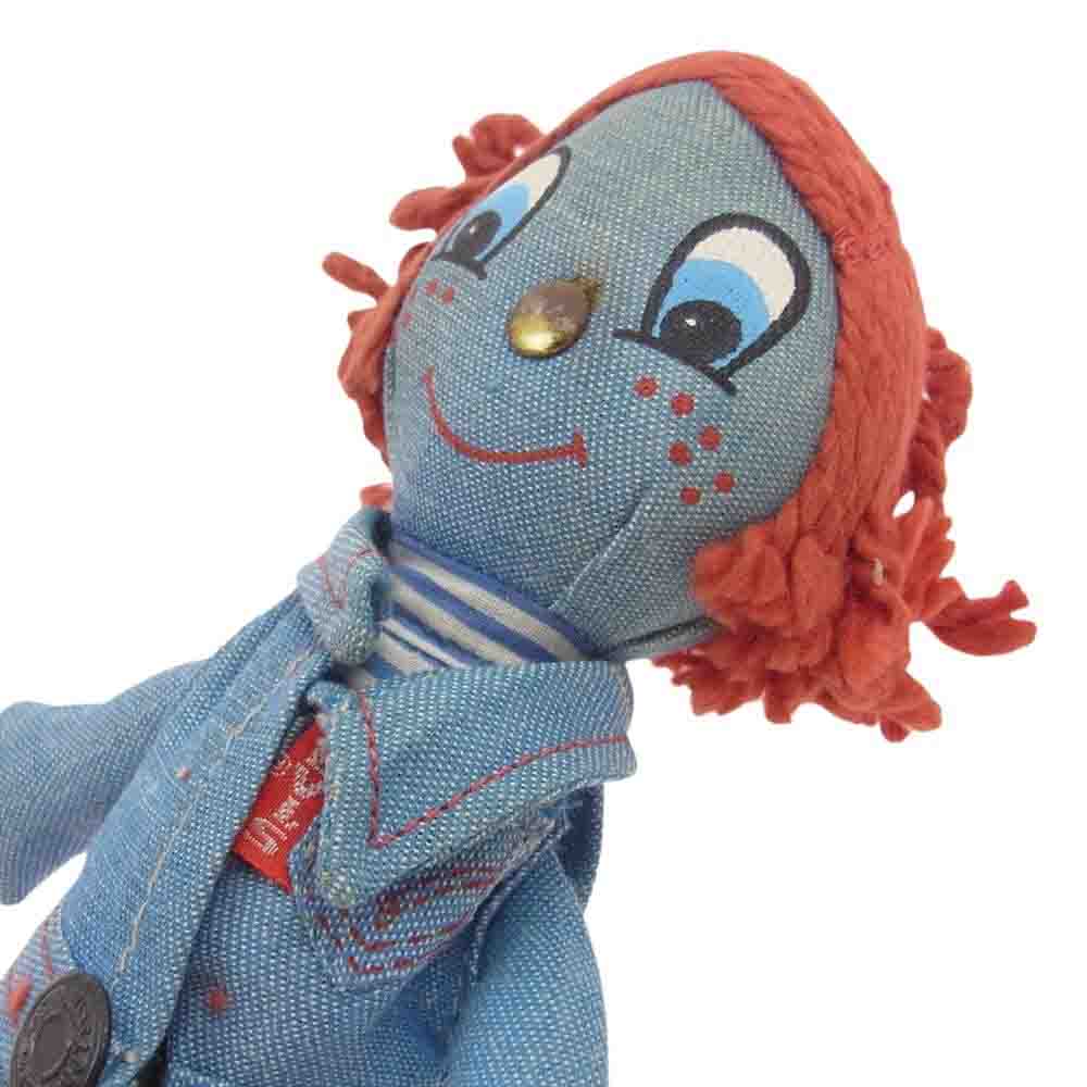 Levi's リーバイス vintage 70s Denim Rag Doll ニッカーボッカー社 ヴィンテージ デニム ラグ ドール BIG E ぬいぐるみ Sサイズ相当 ライトブルー系【中古】