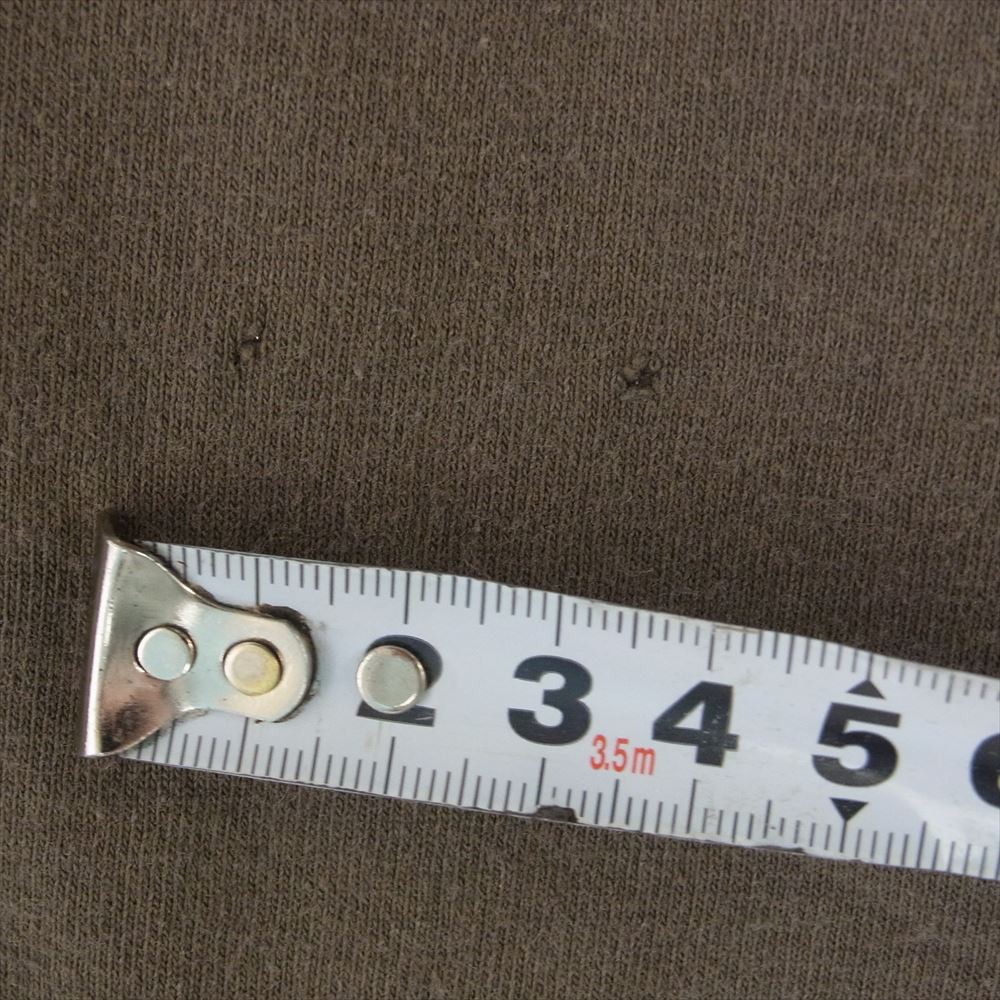 STUSSY ステューシー vintage 80s USA製 黒タグ ブリント Tシャツ ブラウン系 カーキ系 L【中古】