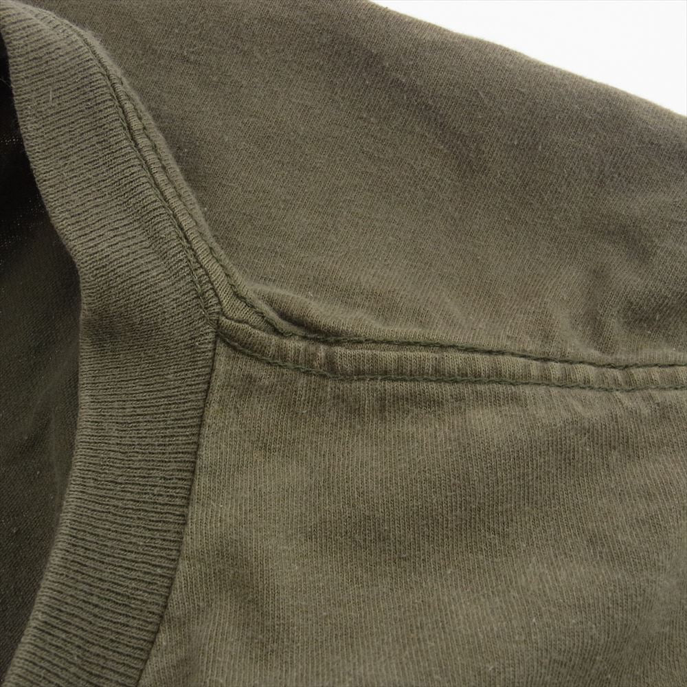 STUSSY ステューシー vintage 80s USA製 黒タグ ボウリングピン プリント Tシャツ カーキ系 XXL【中古】