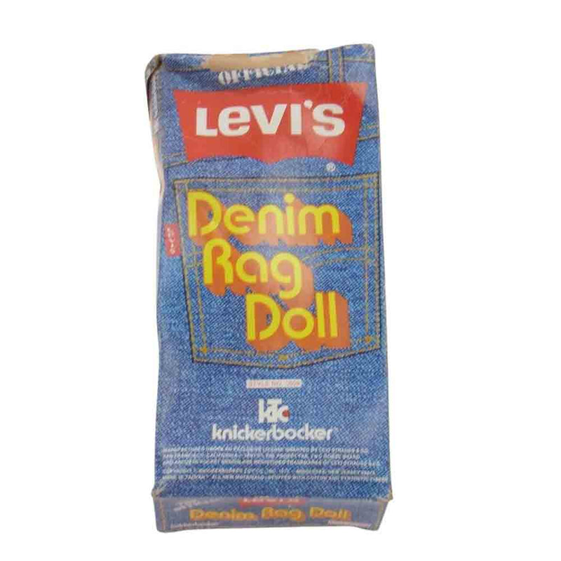 Levi's リーバイス vintage 70s Denim Rag Doll ニッカーボッカー社 ヴィンテージ デニム ラグ ドール ぬいぐるみ Sサイズ相当 箱付き ライトブルー系【中古】