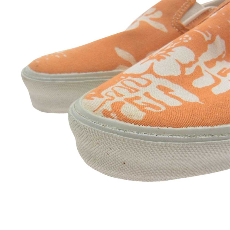 VANS バンズ VINTAGE 70s USA製 VANDOREN VANS ヴィンテージ バンズ ハイビスカス スリッポン スリップオン スニーカー オレンジ オレンジ系 US8【中古】