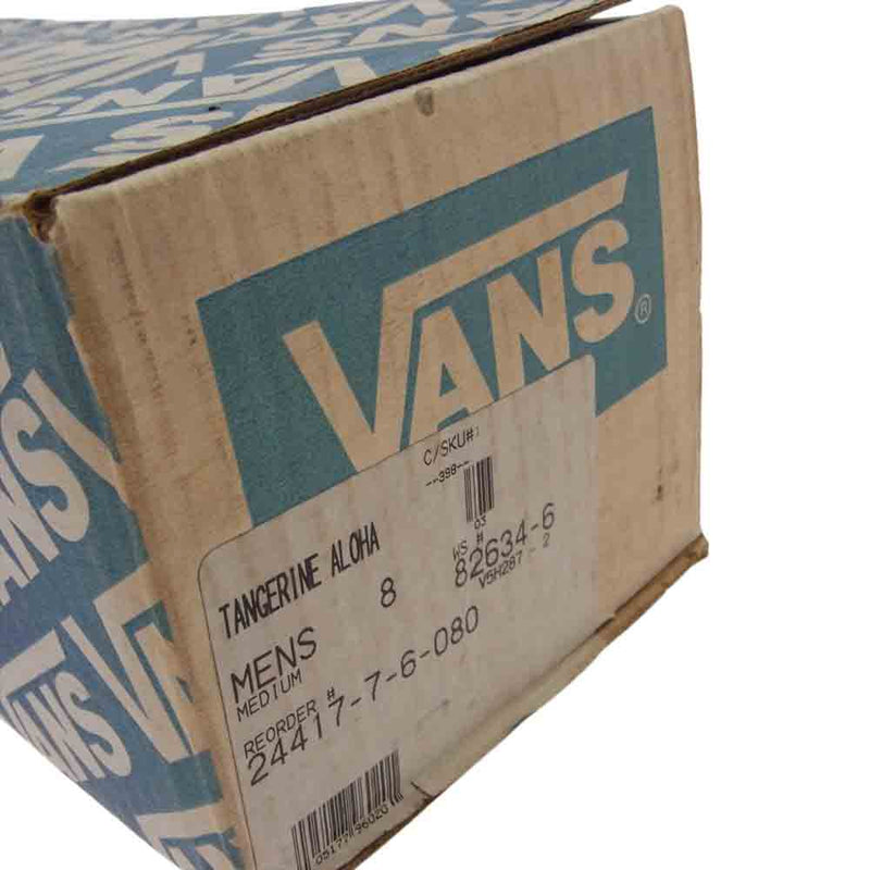 VANS バンズ VINTAGE 70s USA製 VANDOREN VANS ヴィンテージ バンズ ハイビスカス スリッポン スリップオン スニーカー オレンジ オレンジ系 US8【中古】