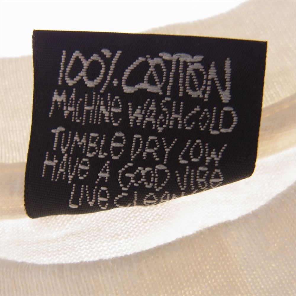 STUSSY ステューシー vintage 80s USA製 黒タグ Vespa Remixed Classics Tee ショーンフォント ベスパ フォトプリント Tシャツ ホワイト系 L【中古】