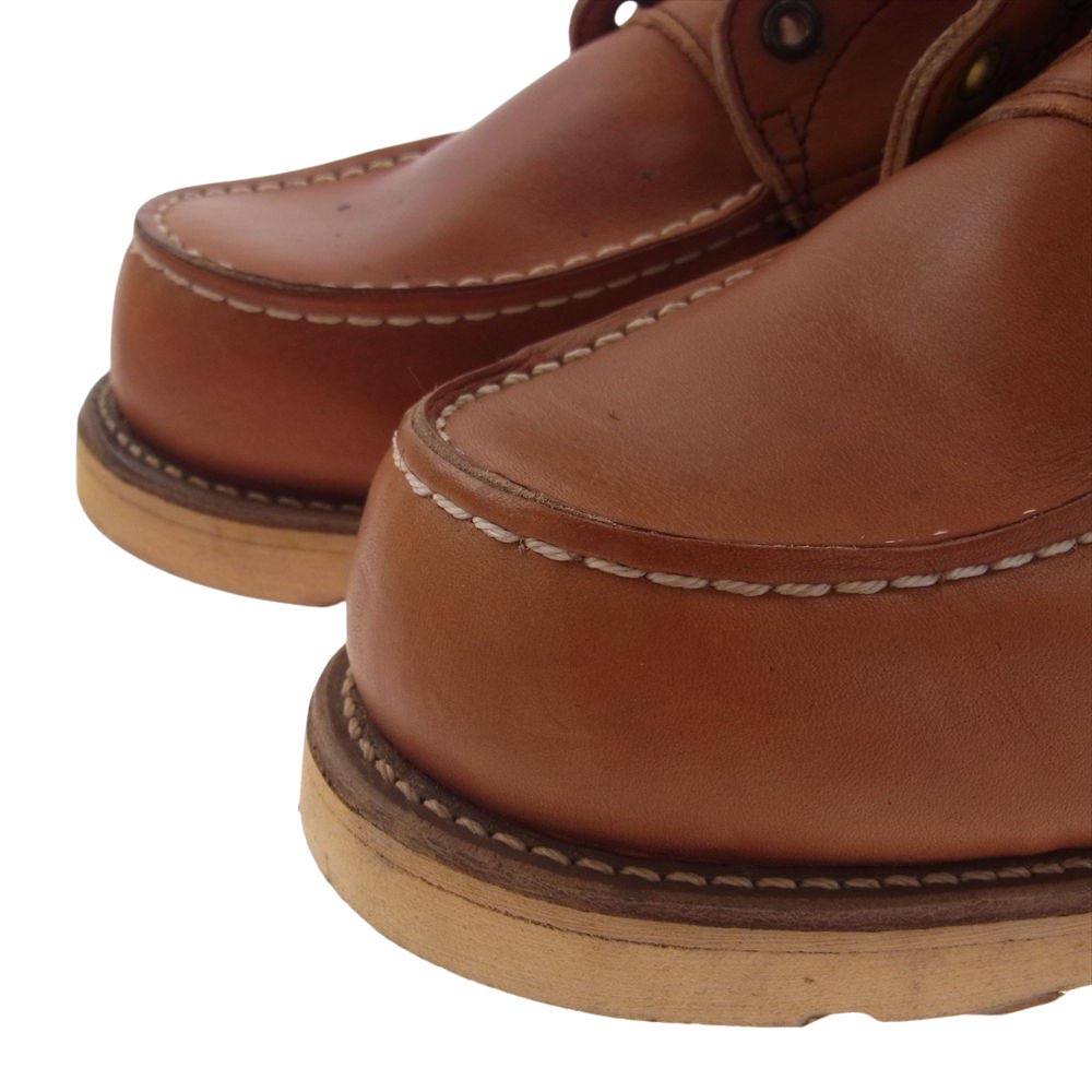 RED WING レッドウィング 877-1 USA製 80s~90s 白四角犬タグ MADE IN U.S.A. カンヌキ有 犬タグ クラシックモック ブラウン系 81/2EE【中古】