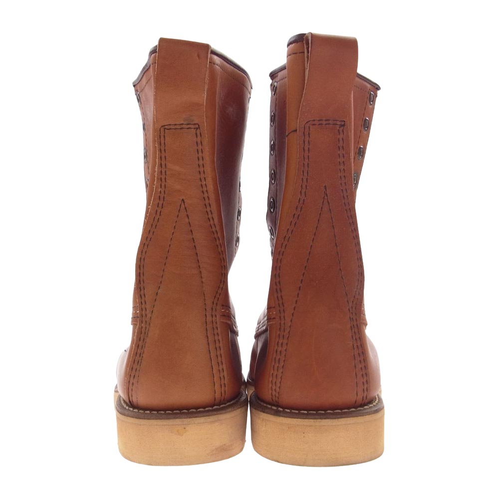 RED WING レッドウィング 877-1 USA製 80s~90s 白四角犬タグ MADE IN U.S.A. カンヌキ有 犬タグ クラシックモック ブラウン系 81/2EE【中古】