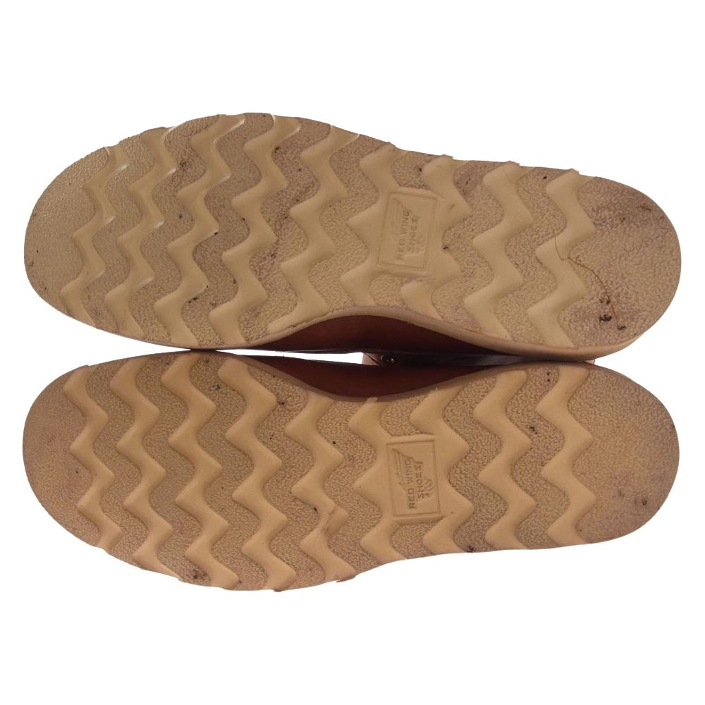 RED WING レッドウィング 877-1 USA製 80s~90s 白四角犬タグ MADE IN U.S.A. カンヌキ有 犬タグ クラシックモック ブラウン系 81/2EE【中古】