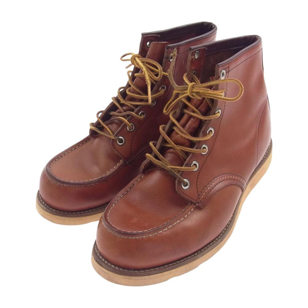 RED WING レッドウィング 875-1 USA製 アイリッシュセッター 80s~90s カンヌキ無 犬タグ モックトゥ ブーツ ブラウン系 81/2EE【中古】