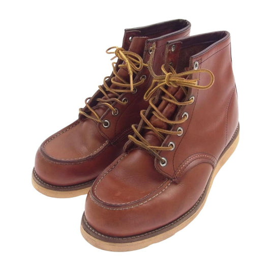 RED WING レッドウィング 875-1 USA製 アイリッシュセッター 80s~90s カンヌキ無 犬タグ モックトゥ ブーツ ブラウン系 81/2EE【中古】