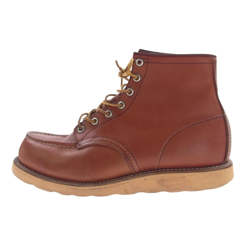 RED WING レッドウィング 875-1 USA製 アイリッシュセッター 80s~90s カンヌキ無 犬タグ モックトゥ ブーツ ブラウン系 81/2EE【中古】