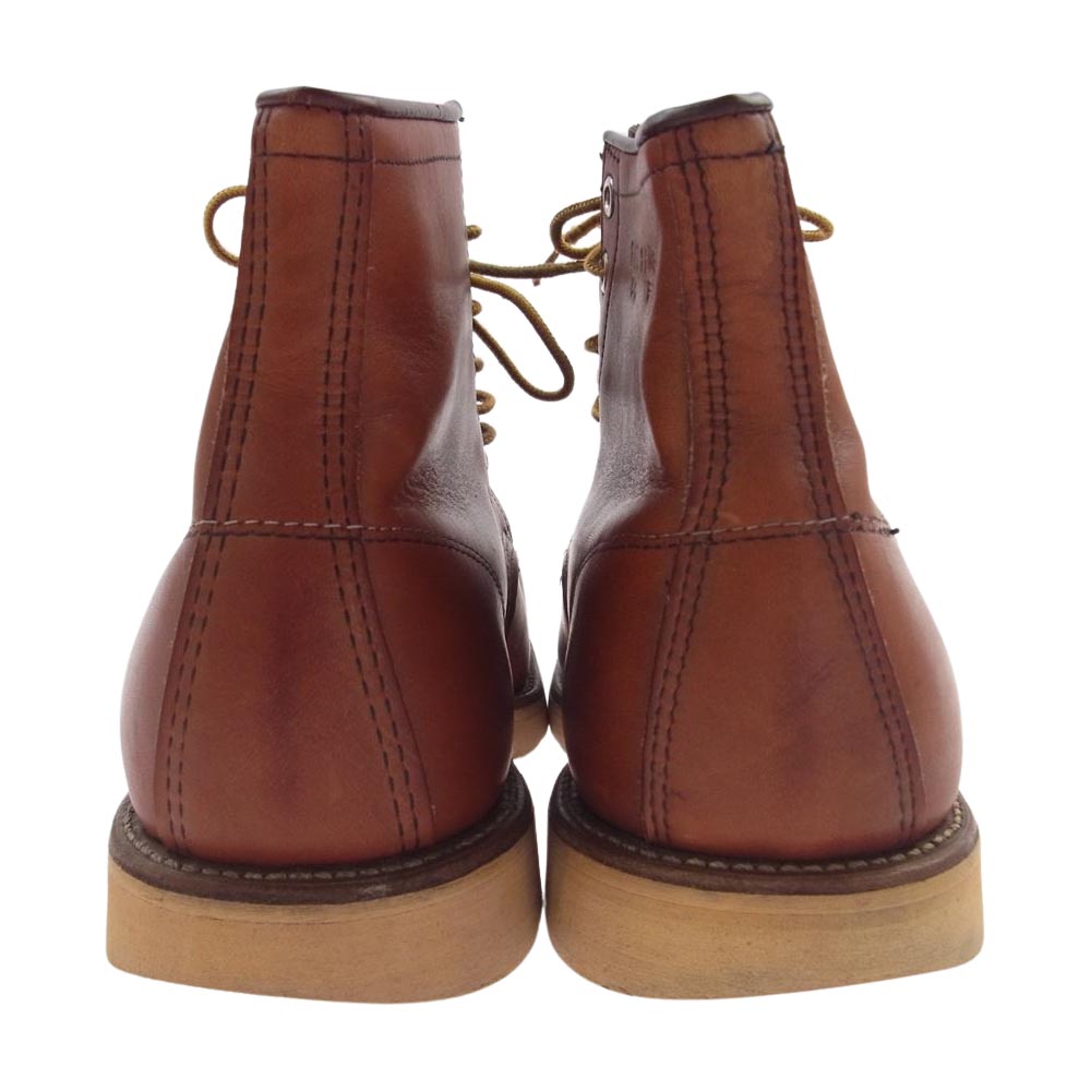 RED WING レッドウィング 875-1 USA製 アイリッシュセッター 80s~90s カンヌキ無 犬タグ モックトゥ ブーツ ブラウン系 81/2EE【中古】