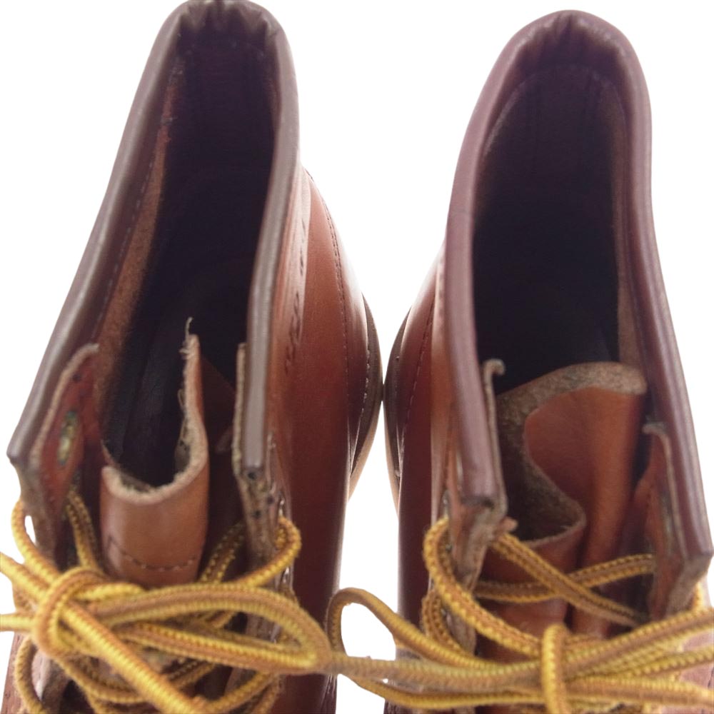 RED WING レッドウィング 875-1 USA製 アイリッシュセッター 80s~90s カンヌキ無 犬タグ モックトゥ ブーツ ブラウン系 81/2EE【中古】