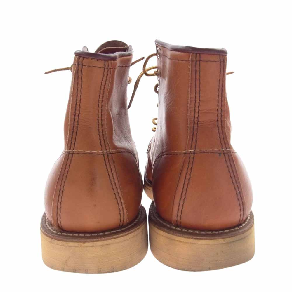 RED WING レッドウィング 875-1 USA製 アイリッシュセッター 80s~90s 白四角犬タグ MADE IN U.S.A. カンヌキ有 犬タグ モックトゥ ブーツ ブラウン系 10B【中古】