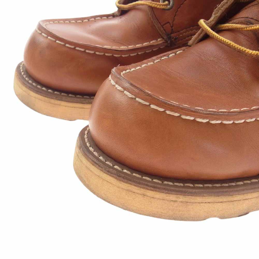 RED WING レッドウィング 875-1 USA製 アイリッシュセッター 80s~90s 白四角犬タグ MADE IN U.S.A. カンヌキ有 犬タグ モックトゥ ブーツ ブラウン系 10B【中古】