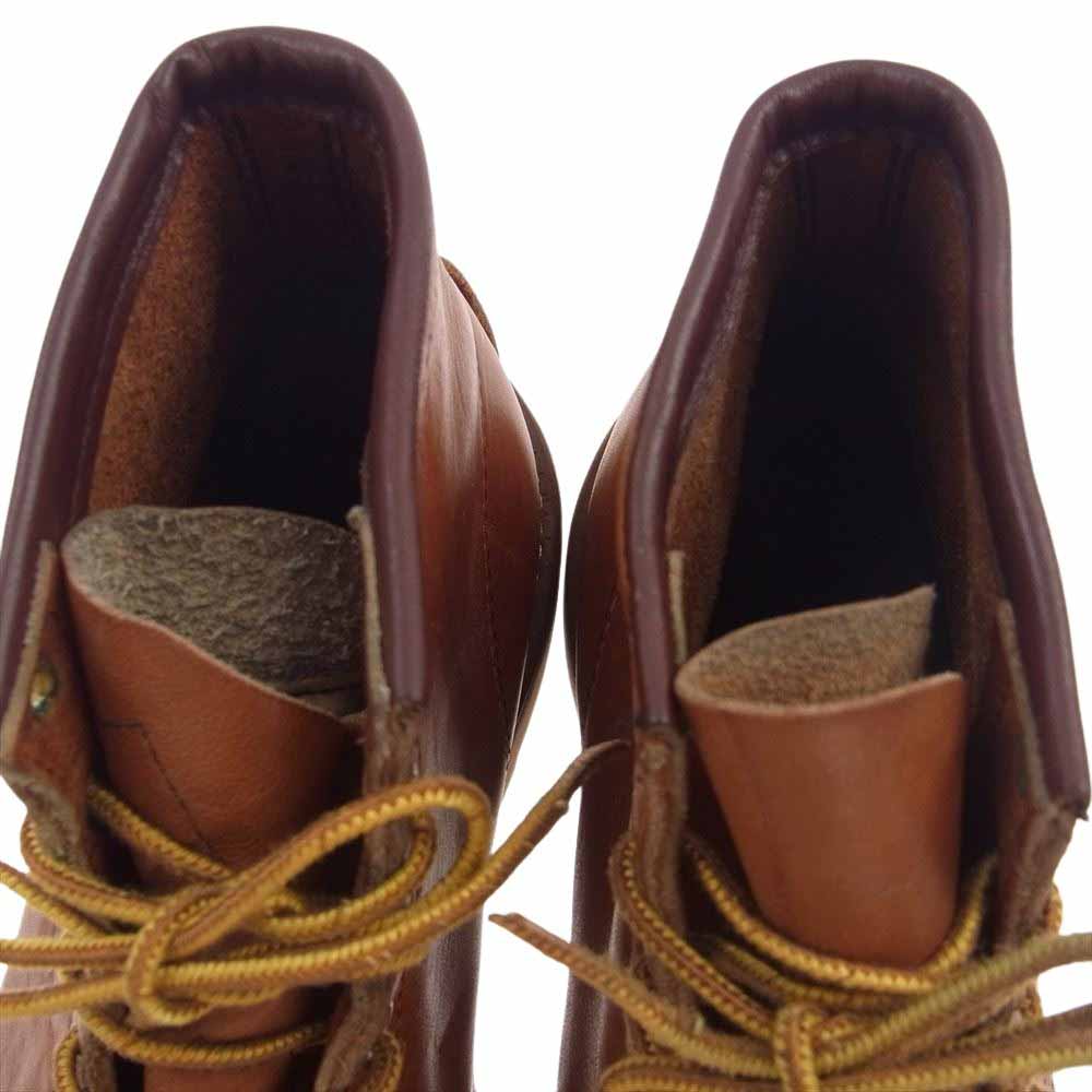 RED WING レッドウィング 875-1 USA製 アイリッシュセッター 80s~90s 白四角犬タグ MADE IN U.S.A. カンヌキ有 犬タグ モックトゥ ブーツ ブラウン系 10B【中古】