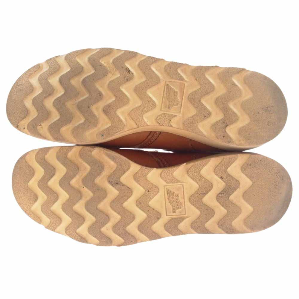 RED WING レッドウィング 875-1 USA製 アイリッシュセッター 80s~90s 白四角犬タグ MADE IN U.S.A. カンヌキ有 犬タグ モックトゥ ブーツ ブラウン系 10B【中古】