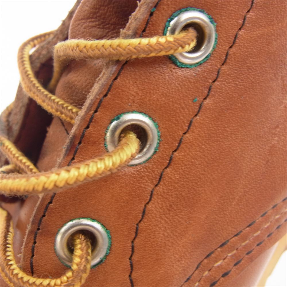 RED WING レッドウィング 875-1 USA製 アイリッシュセッター 80s~90s 白四角犬タグ MADE IN U.S.A. カンヌキ有 犬タグ モックトゥ ブーツ ブラウン系 10B【中古】