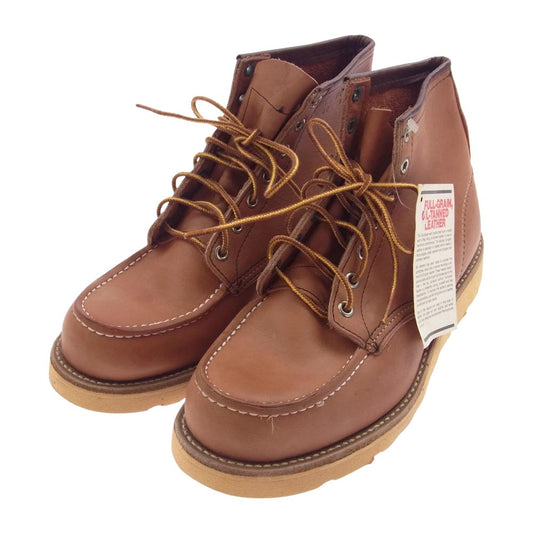 RED WING レッドウィング 875-1 デットストック USA製 アイリッシュセッター 80s~90s カンヌキ無 犬タグ モックトゥ ブーツ ライトブラウン系 9E【中古】